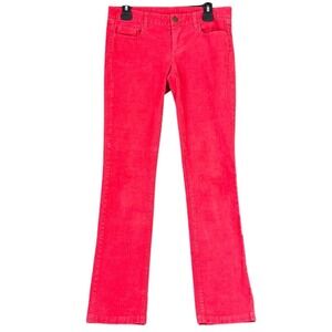 J.Crew City Fit Corduroy Pants‎ Size 28R Red Casual Straight Leg Preppy Everyday